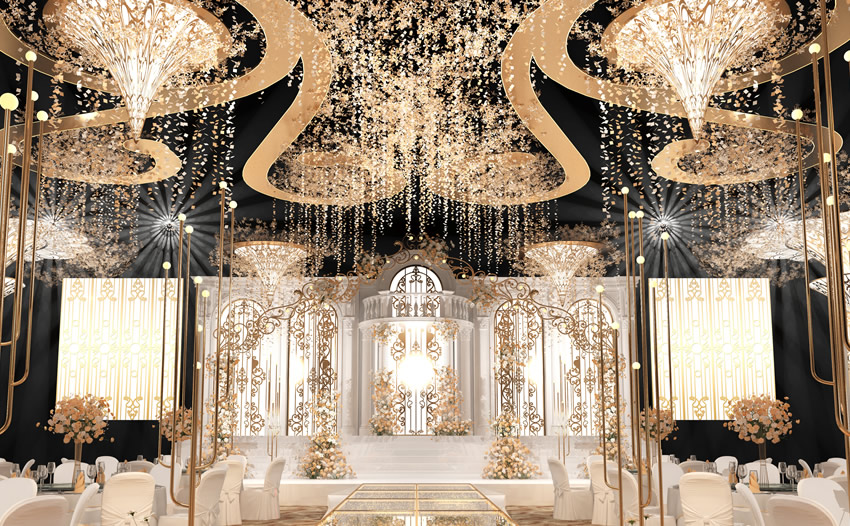 久治花木兰喜事汇金色大厅效果展示